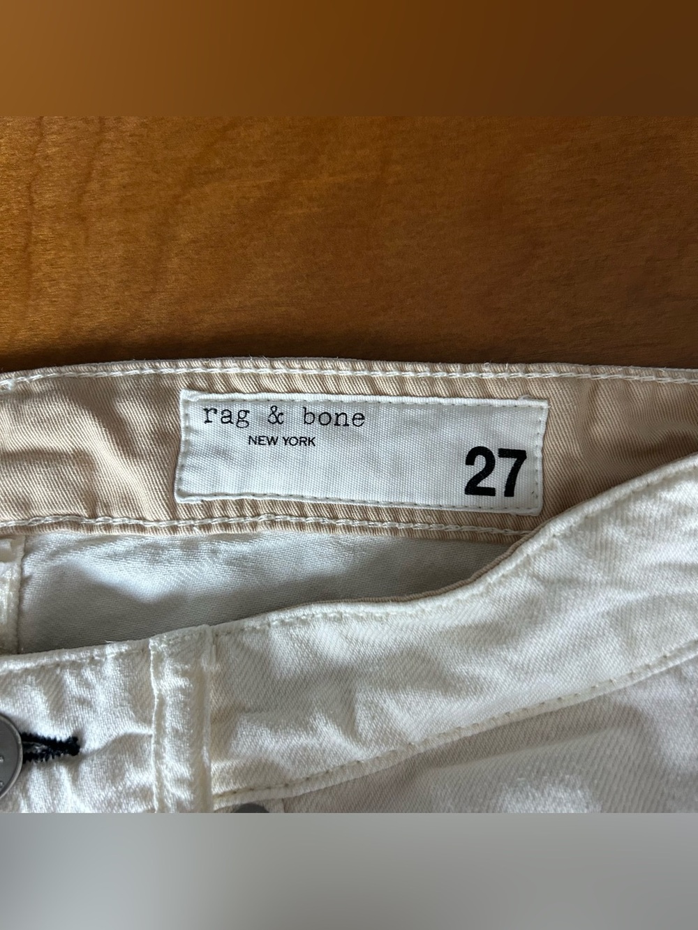Rag & Bone Logan Mid-Rise Wide Leg in Ecru Size 27 - Picture 10 of 16